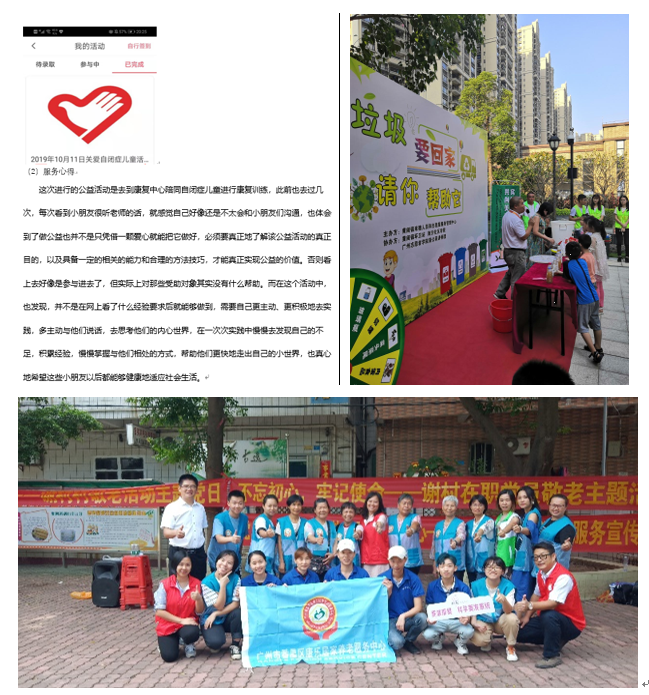 图6部分志愿活动照片及心得