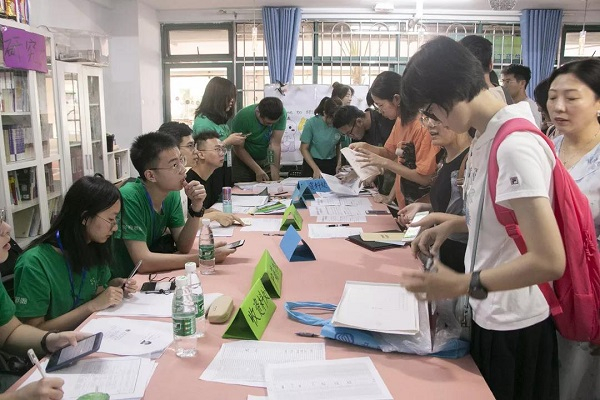 （图4-1 报到现场）